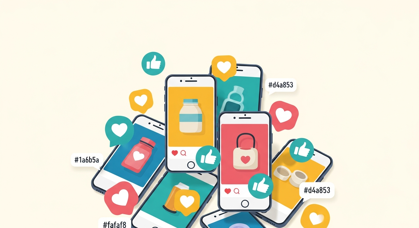 成功したギフティング施策による投稿事例の集約イメージ