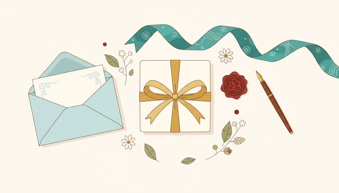 手紙とギフティング同梱物の例