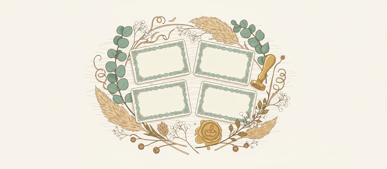 メッセージカードのデザイン例