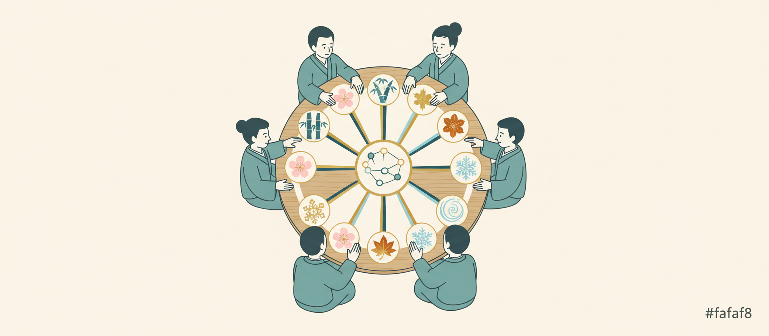 マーケティングチームが年間スケジュールを立案している様子