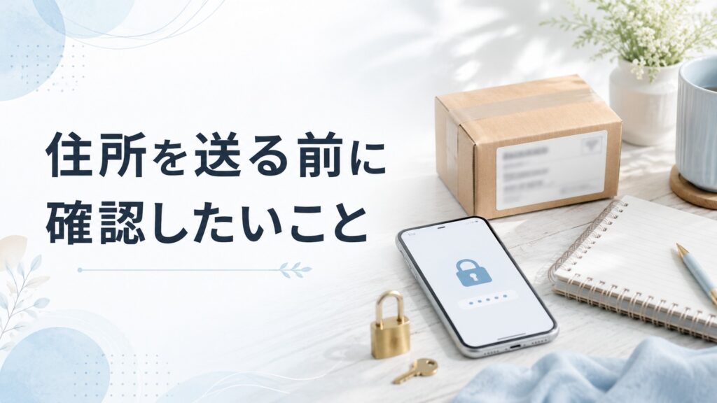 住所を送る前に確認したいこと